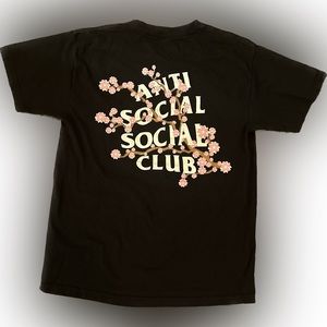 Anti Anti Social Club Black Tee Size M 100% Cotton